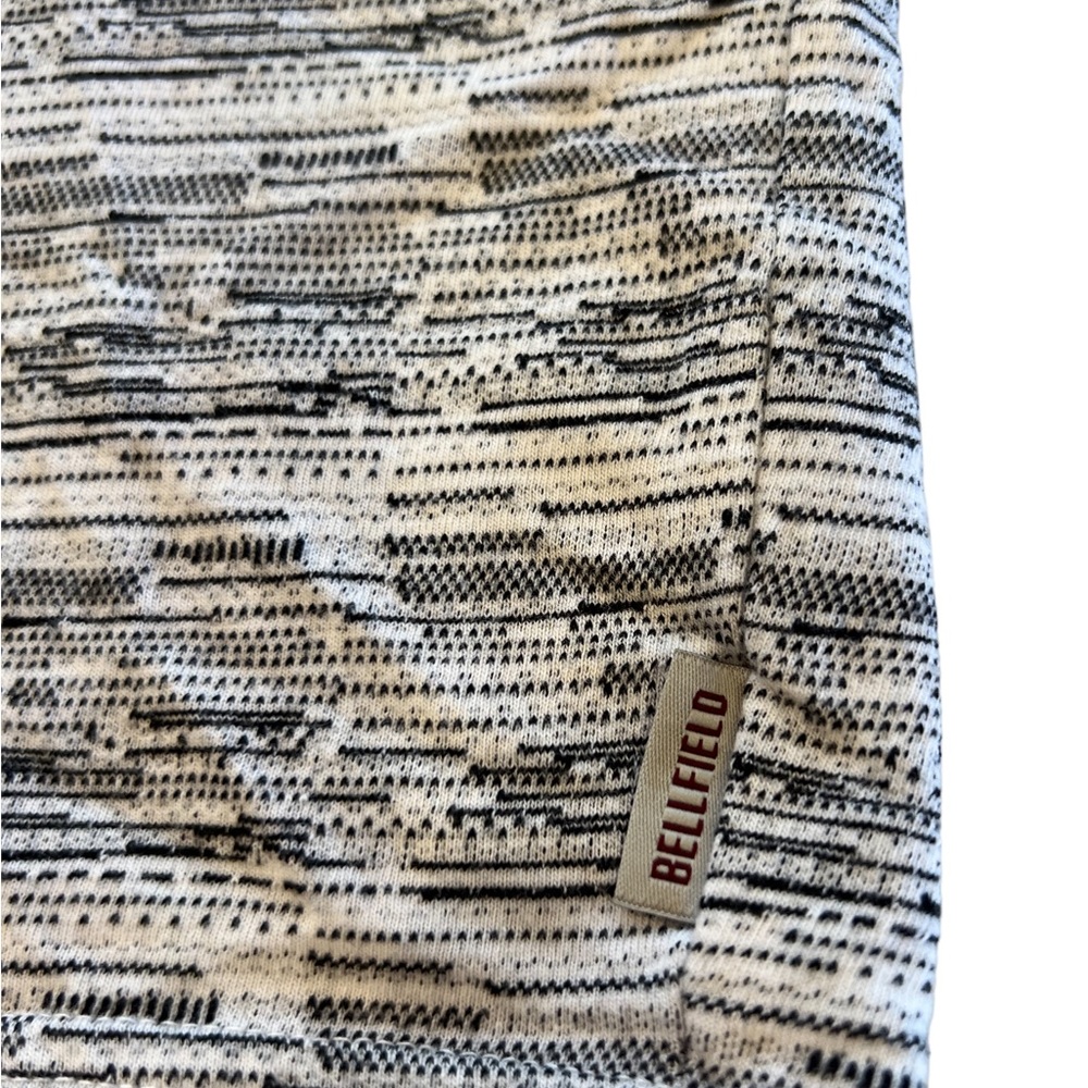 BELLFIELD Men’s Hewitt Jacquard Print T-Shirt White gray and black size large - Picture 7 of 12